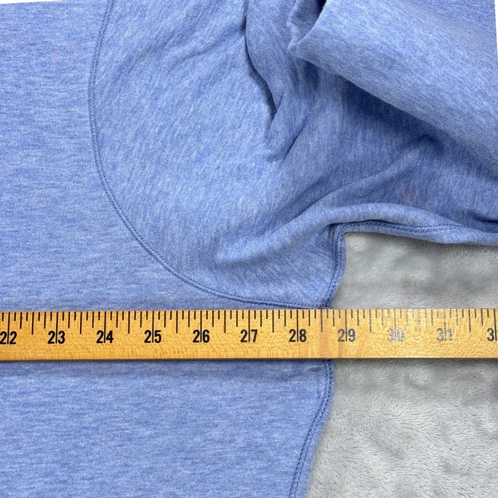 POLO RALPH LAUREN Performance 1/4 Zip Pullover Mens XL Blue Heathered Boxy